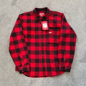 NWT Milwaukee Red and Black Plaid Men's Shirt